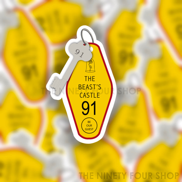 Beast INSPIRED Hotel Keychain | Sticker