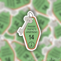 Friend NYC Apartment INSPIRED Hotel Keychain | Sticker