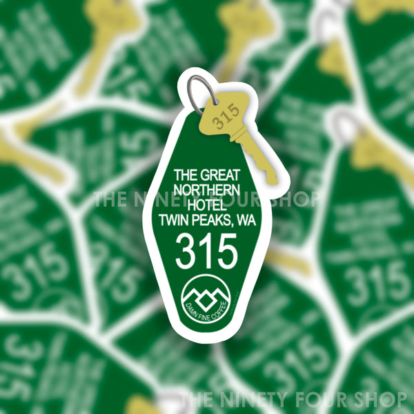 Mysterious Mountain Town INSPIRED Hotel Keychain | Sticker