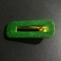 Green Glitter Glow Barrette Clip | Accessory