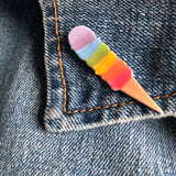 Ice Cream Cone Rainbow Scoops | Pin