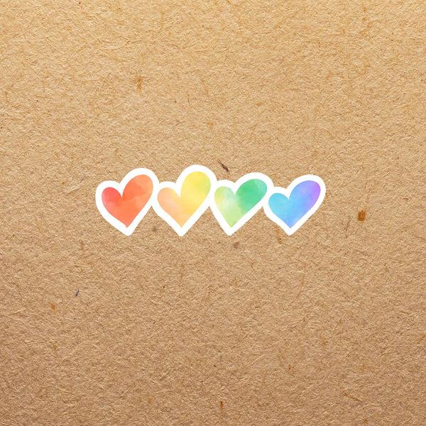 Rainbow Hearts | Sticker