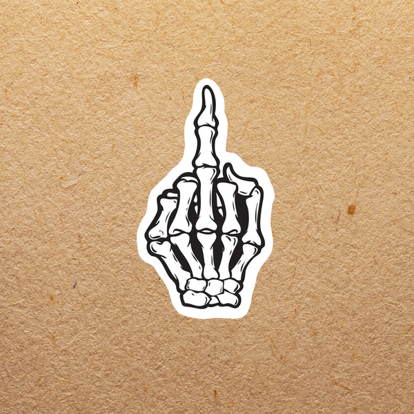 Skeleton Middle Finger | Sticker