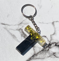 Glitter Two-Tone Letter | Keychain