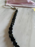 Black Beaded Mask Holder Lanyard