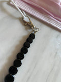 Black Beaded Mask Holder Lanyard