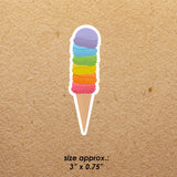 Ice Cream Cone Stacked | Sticker