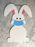 Pandemic Bunny Sign | Spring Rabbit | Seasonal Home Decor |Covid 19 Coronavirus | Wear Mask Social Distance| Gift for Her Him